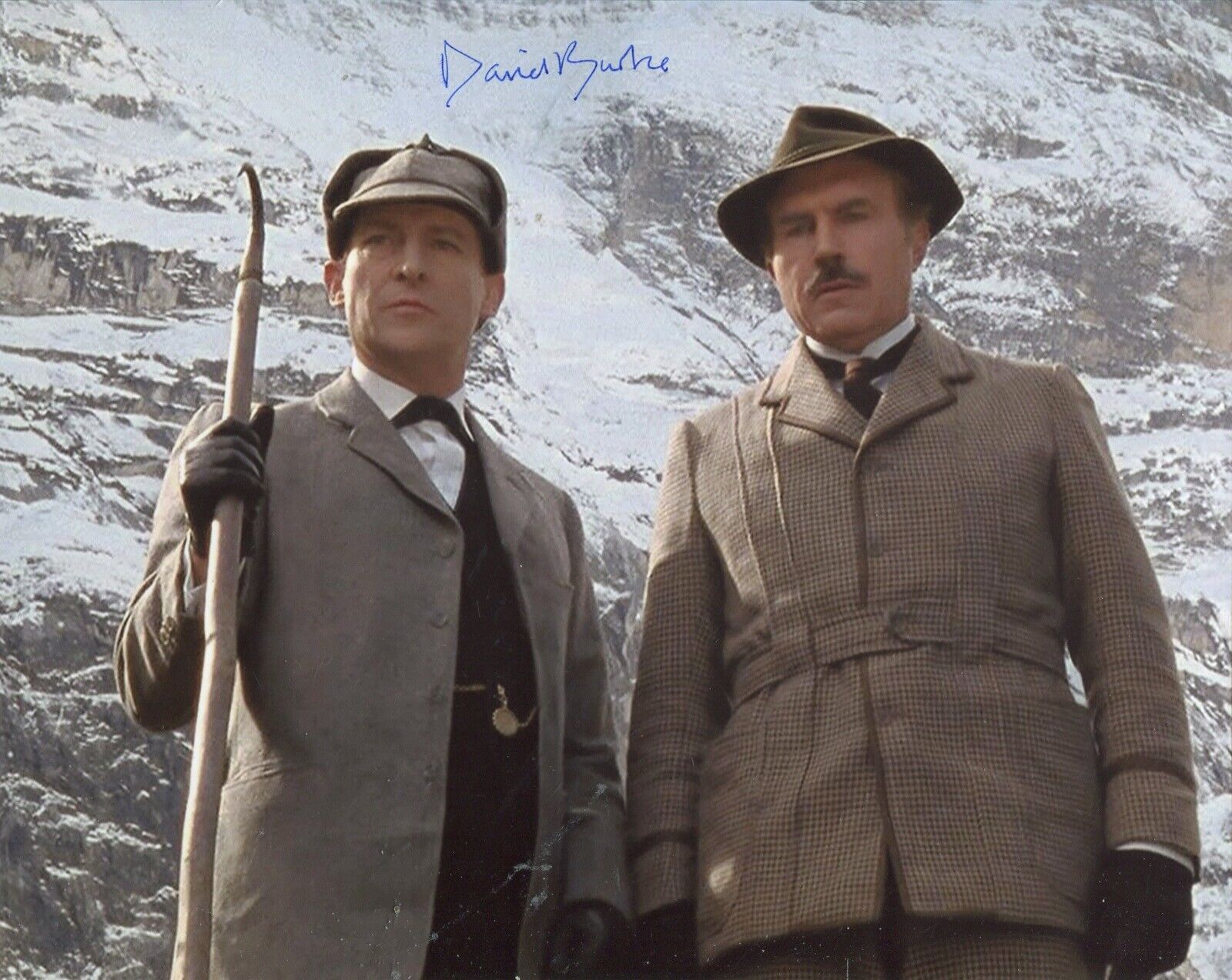 SHERLOCK HOLMES THE FINAL PROBLEM 8x10 Photo Poster painting signed by David Burke - UACC DEALER