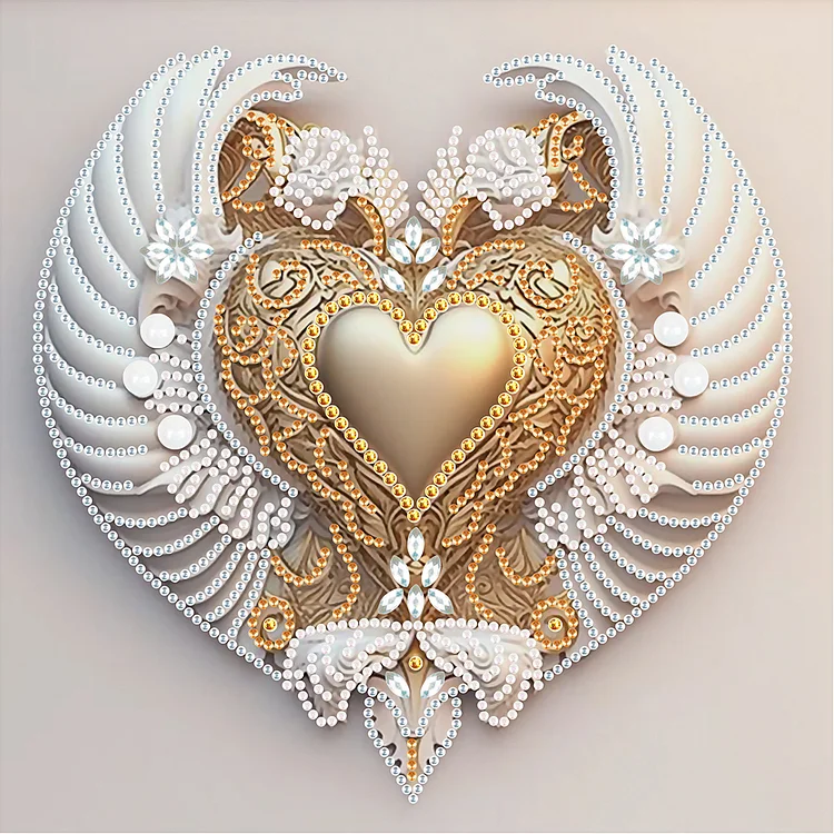 Partial Special-Shaped Diamond Painting - Eternal Heart 30*30CM