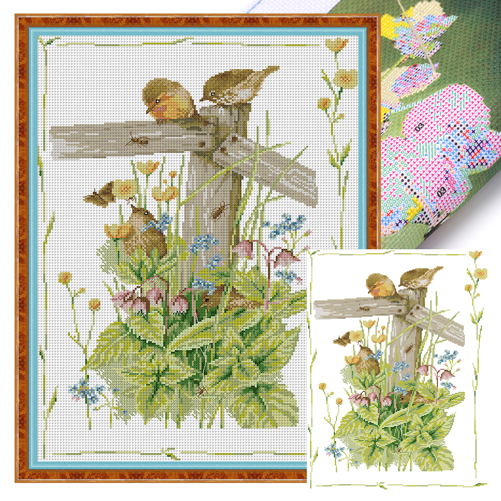 14CT Partial Stamped Cross Stitch Kit - Four Seasons of Autumn (56*38CM)