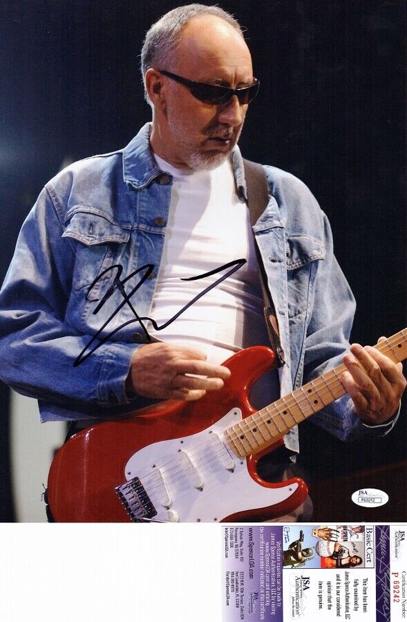 Minor Smudge - Pete Townshend Signed The WHO Guitarist 11x14 Photo Poster painting - JSA COA