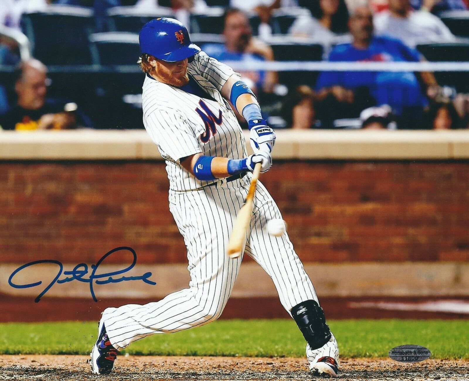 Signed JUSTIN TURNER 8X10 New York Mets Autographed Photo Poster painting - COA