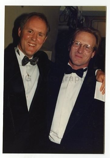 John Lithgow & William Hurt - Vintage Candid Photo Poster painting by Peter Warrack