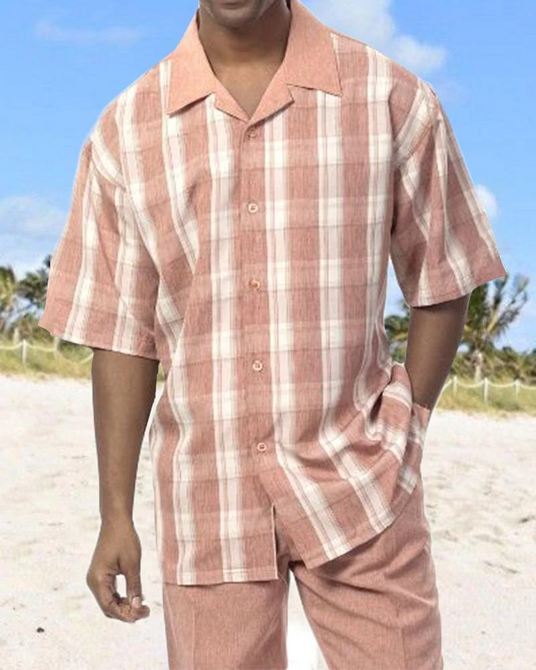 Men's Casual Printed Shirt Short Sleeve