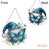 Diamond Painting Acrylic Christmas Butterfly Window Hanging Pendant for Home Decor