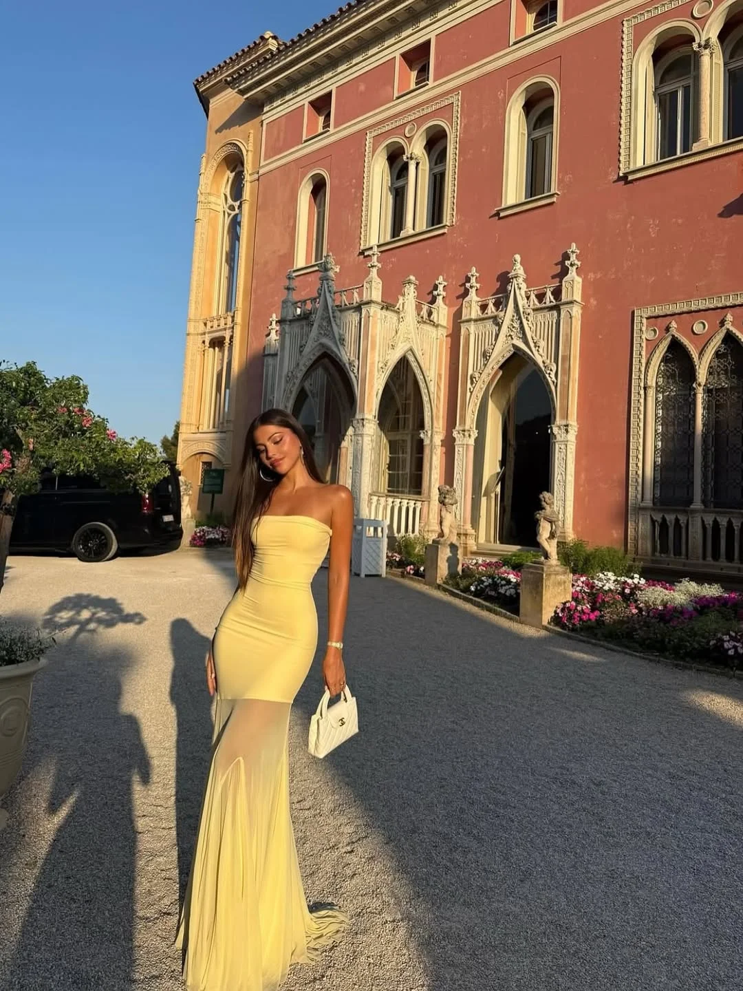 Daffodil Elegant Straight Across Sleeveless Sheath Prom Dress YK0207
