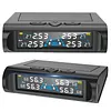 Tire Pressures Monitoring System with 4 Sensors Real-Time Pressure Monitor with Solar Charge and USB LCD Display for Cars SUVs Trailer & Light Trucks (External)