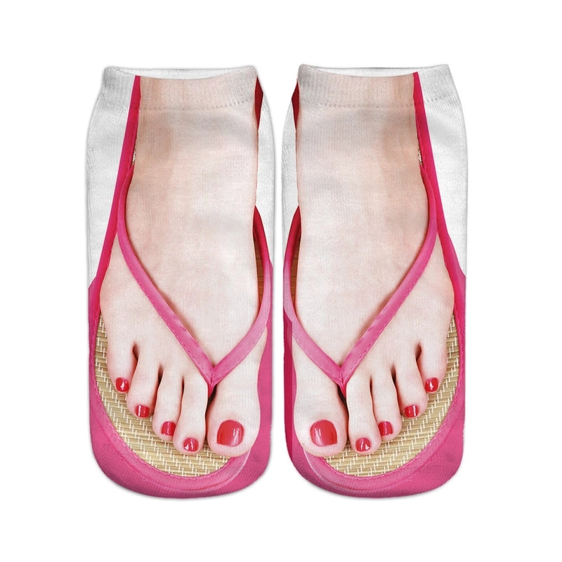 Funny Unisex Foot Polyester Ankle Socks