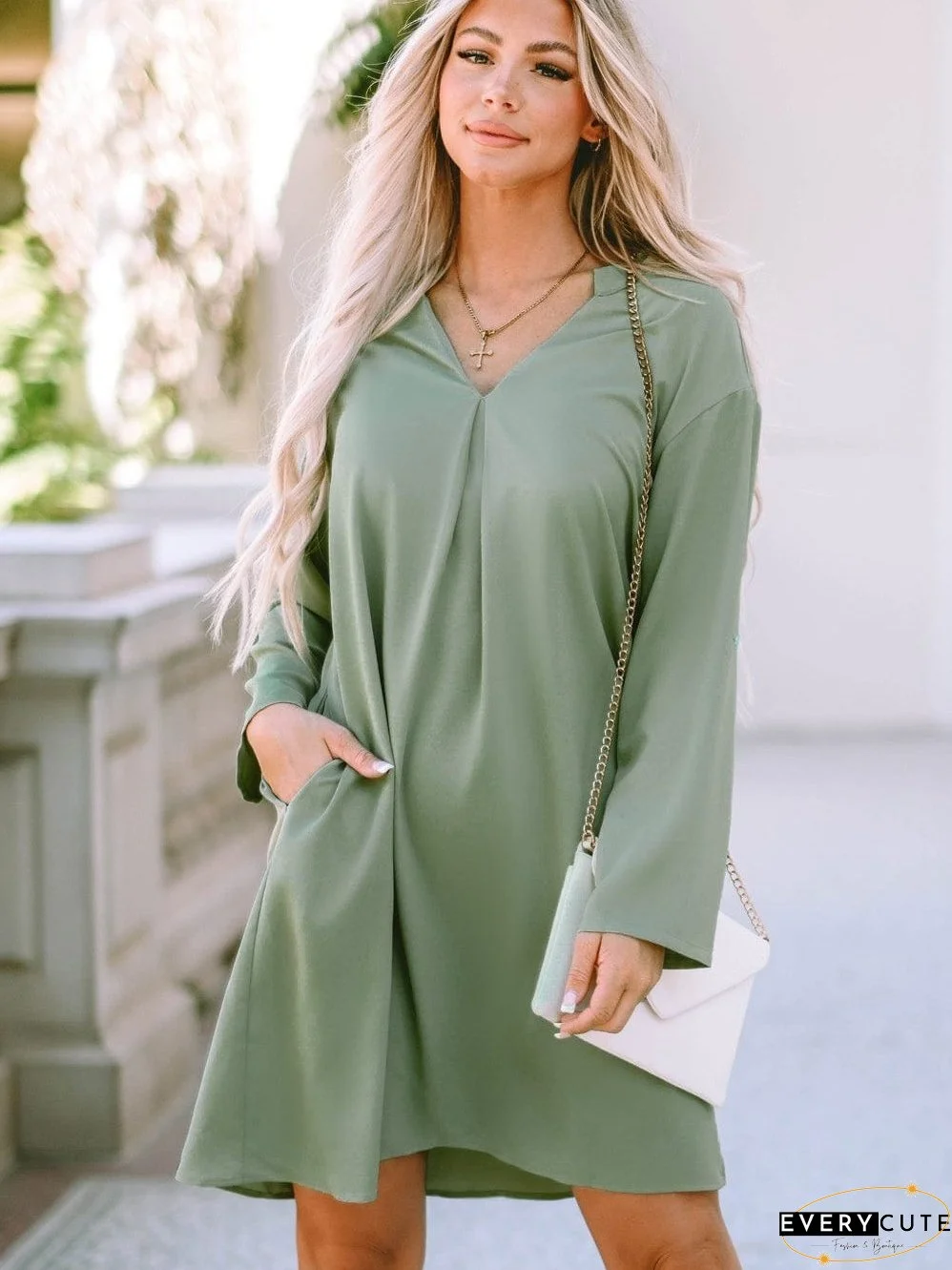 Plus Size V Neck Blouse
