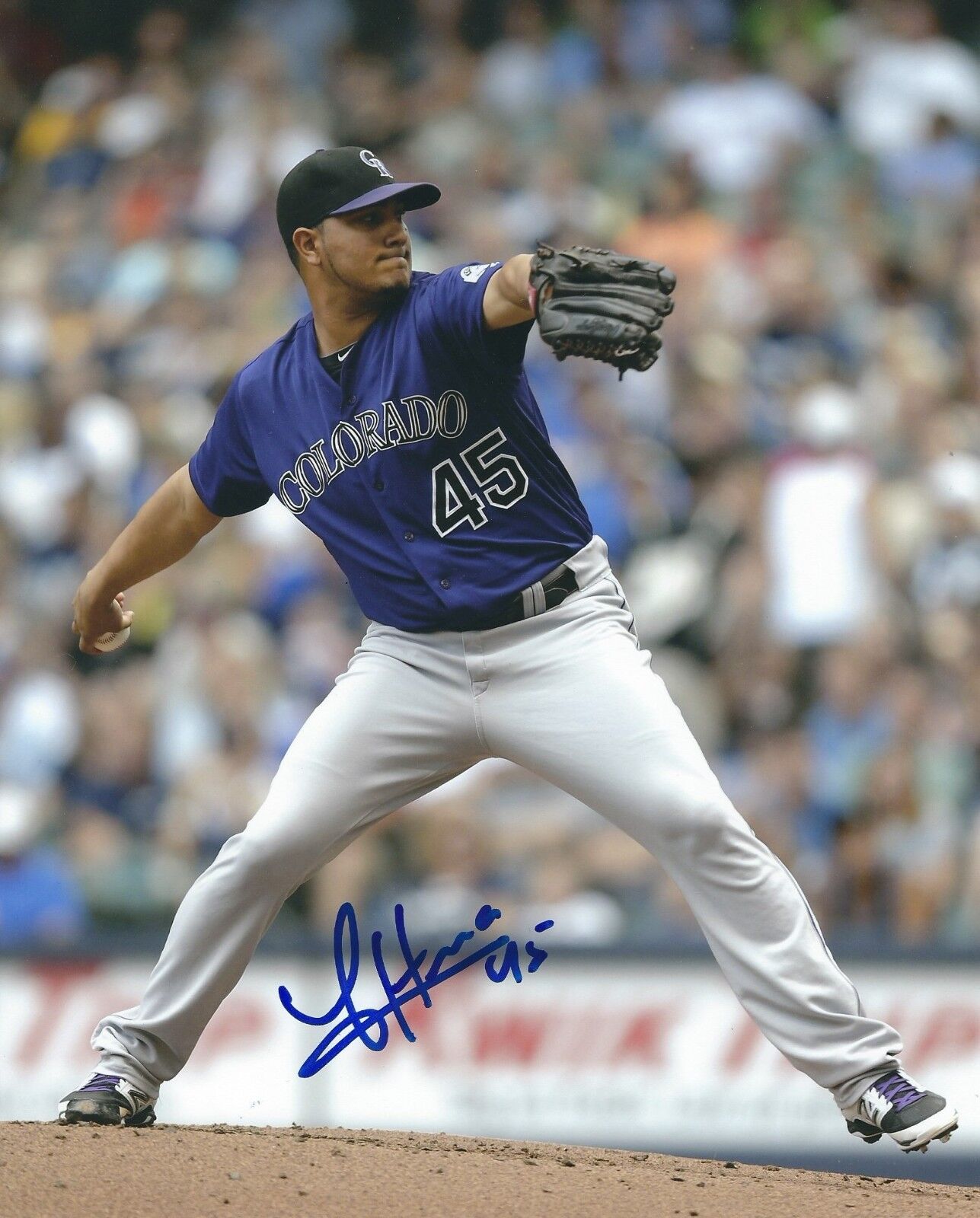 Signed 8x10 JHOULYS CHACIN Colorado Rockies Autographed Photo Poster painting - COA