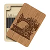Wooden Needle Box Built-in Strong Magnet Needles Storage Holder with Lid Pin Organizer for Quilters Sewers Craft Supplies Gift