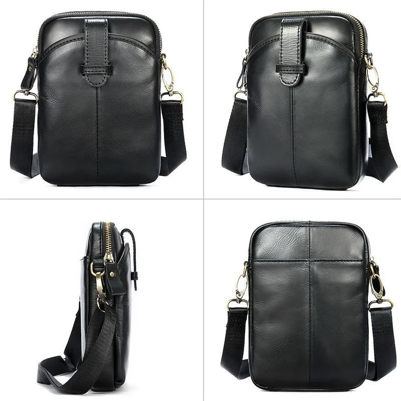 Casual Leather Retro Style Crossbody Bag Men's Shoulder Bag
