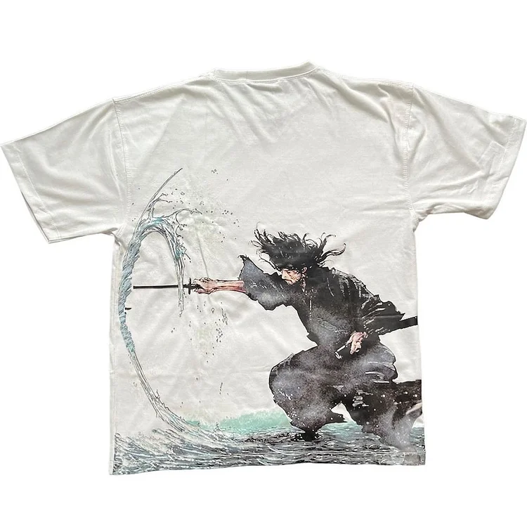 Sword Dance In Water Vagabond Graphic Print T-Shirt