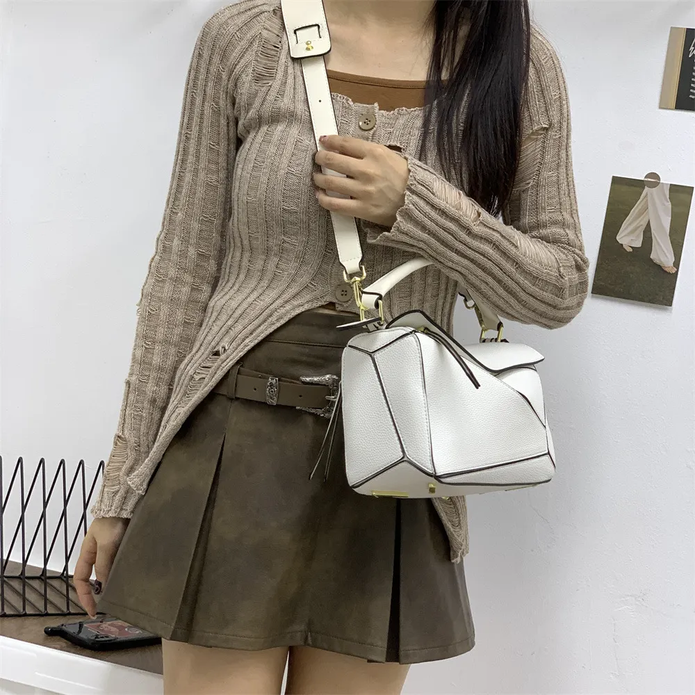 Geometric bag mini fashion versatile pillow bag large capacity underarm women's bag single  shoulder crossbody bag-vocosishoes