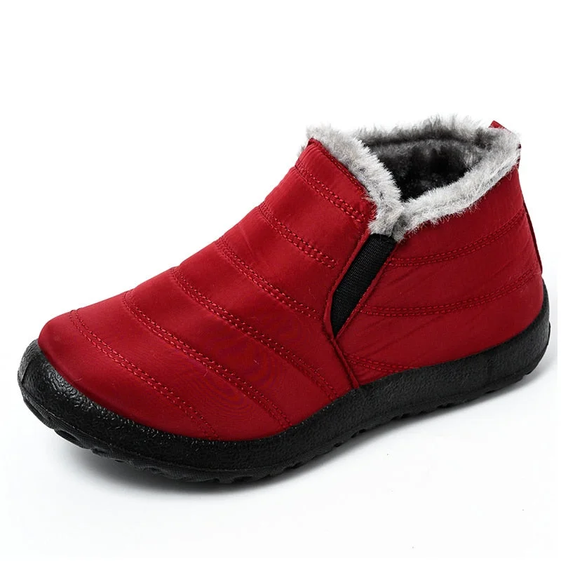 Women Boots Lightweight Winter Shoes Women Ankle Botas Mujer Waterpoor Snow Boots Female Slip On Casual Shoes Plush Footwear