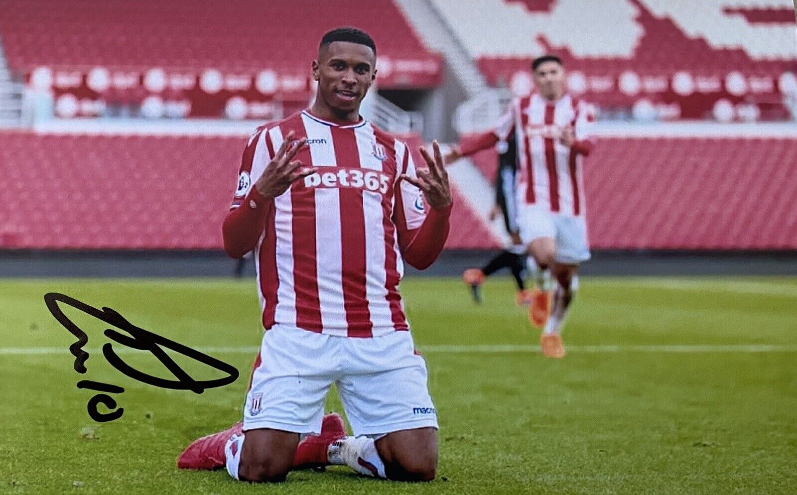 Tyrese Campbell Genuine Hand Signed Stoke City 6X4 Photo Poster painting 2