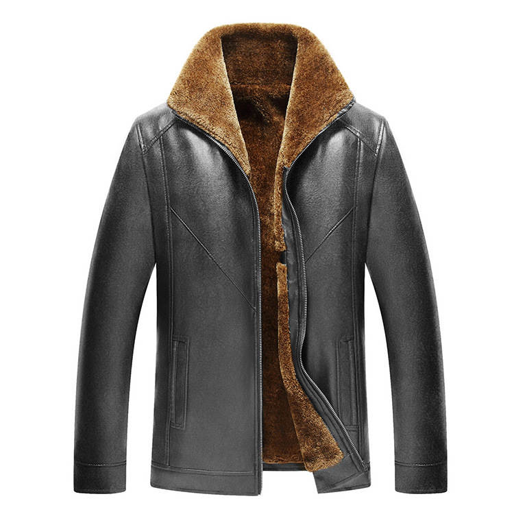 Casual Stand Collar Pu Jacket