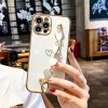 2023 Lovely Plating Heart Bracelet Camera All-inclusive Protective Case For iPhone 12 Pro Max 11 XS Max XR 7 8 Plus