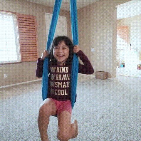 Kids Therapy Swing Hammock Sensory Swing Hammock Hanging Cuddle Rocking Sky  Blue