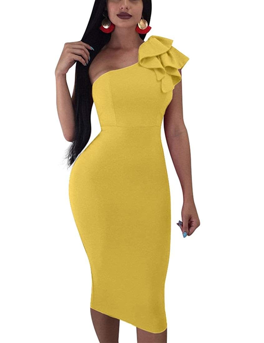 Camilladress One Shoulder Sleeveless Ruffle Party Dress main image 0