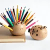 Desk Pen Holder Cute Wooden Puffer Pen Holder Desk Pen Holder Birthday Gift Creative Pen Holder Unique Interesting Cute Small Gift