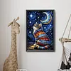 Diamond Painting -DIY Round Drill Starry Sky and Cats(40x60cm)