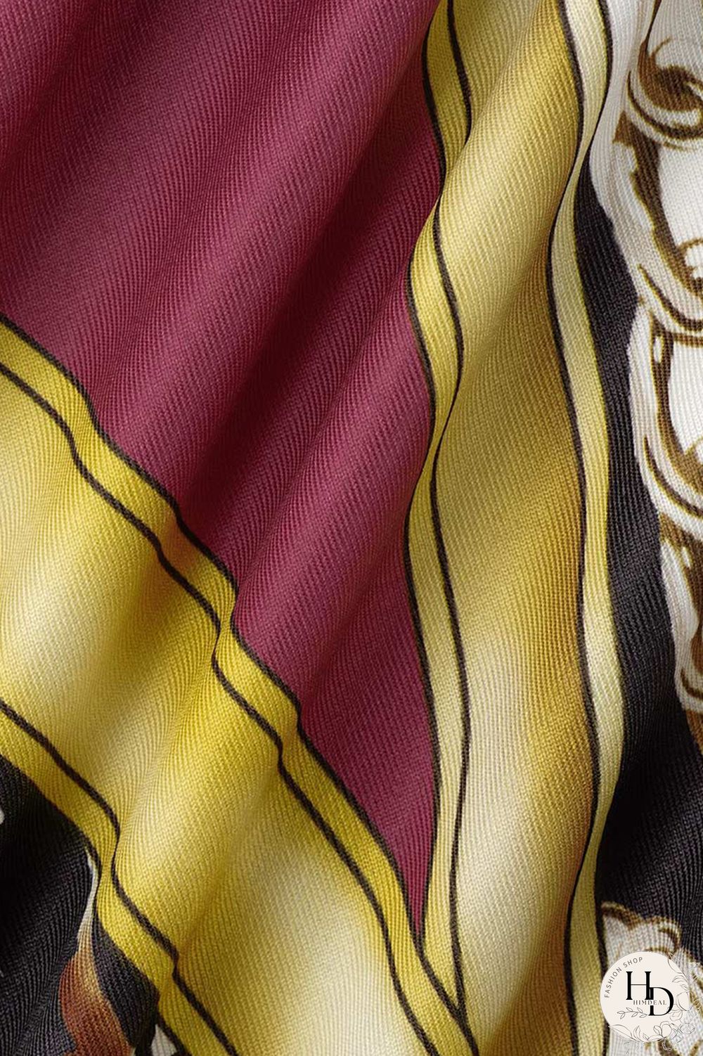 Multicolor Fashion Casual Print Bandage Patchwork V Neck Long Dress