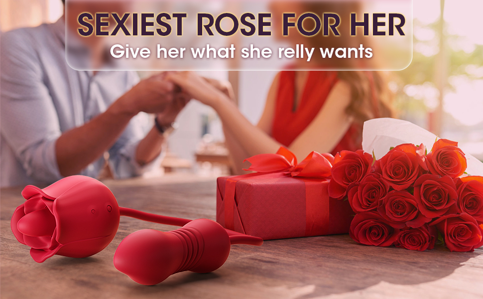 Rose Toy with Bullet Vibrator, rose toy for women, rose adult toy, rose vibrator