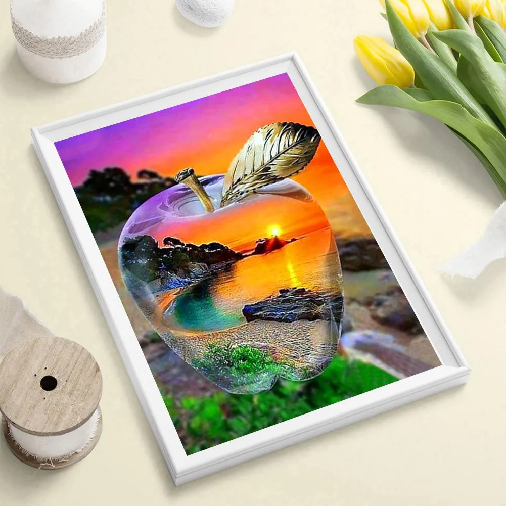 Diamond Painting - Full Round Drill - Landscape in Apple(30*40cm)