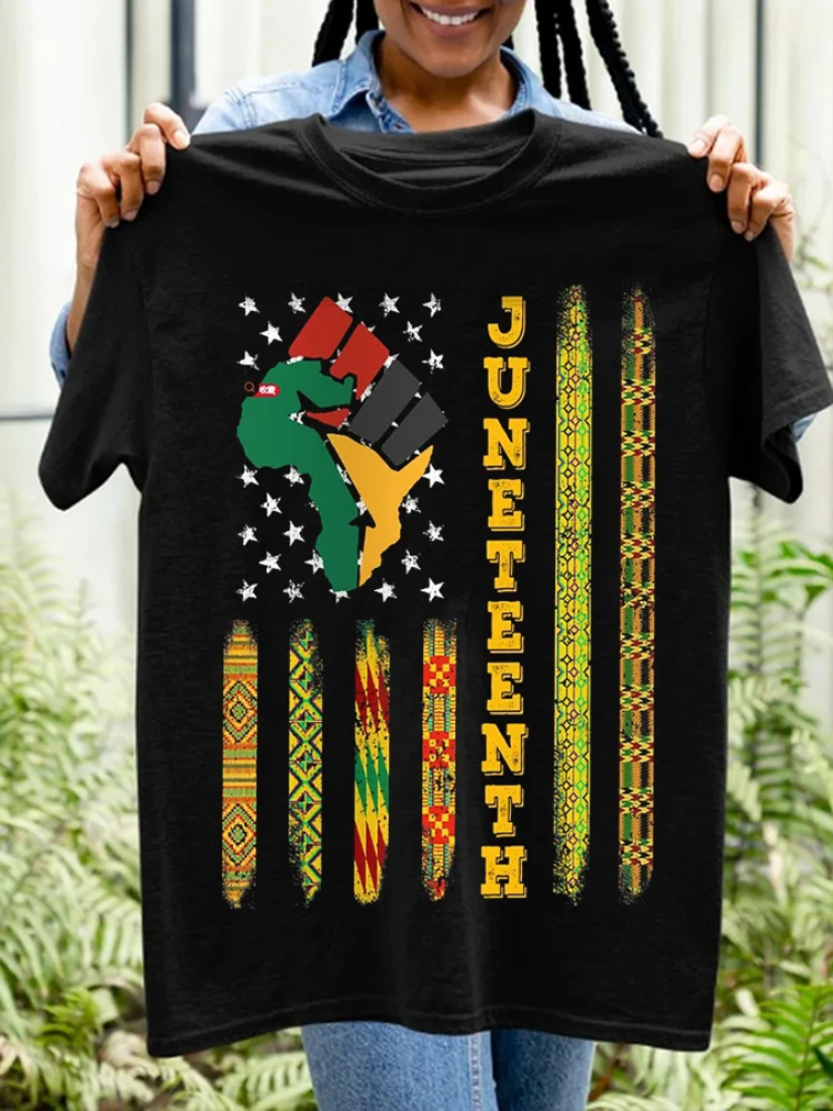 Women'S Juneteenth Print T-Shirt