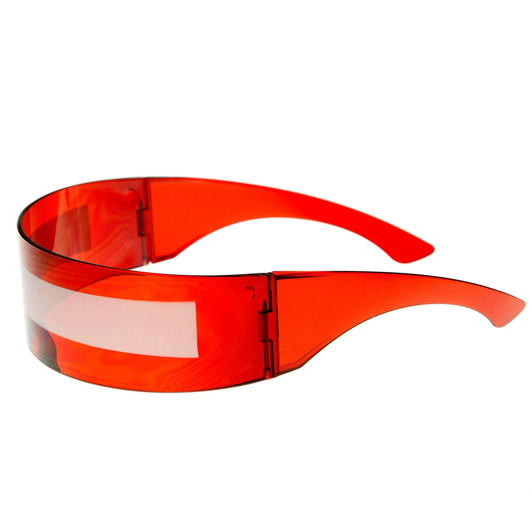 Futuristic Monoblock Daft Punk Wrap Shield glasses