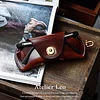 American retro vegetable tanned cowhide glasses case genuine leather myopia glasses sunglasses storage box