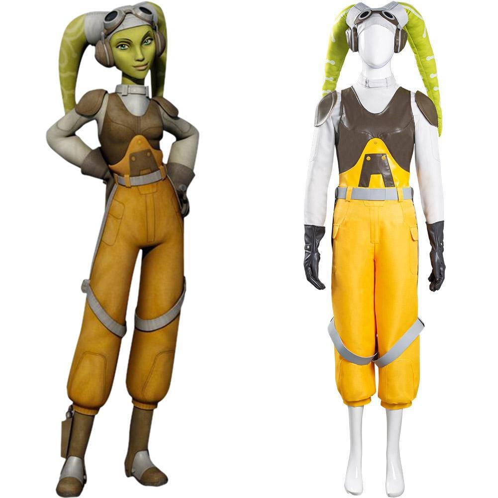Star Wars Rebels Hera Syndulla Cosplay Kostüm Galaxis Imperium Halloween Karneval Kostüm