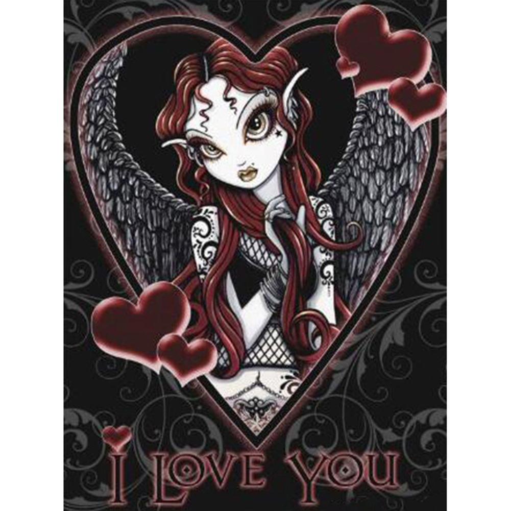 

35*45CM - Round Drill Diamond Painting - Big Eyes Doll, 501 Original