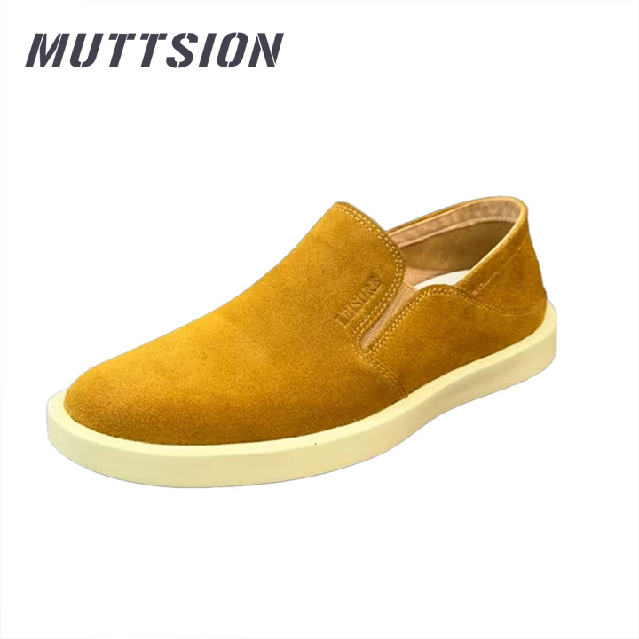 MUTTSION Waterproof Suede Cowhide Fashion Comfortable Loafers