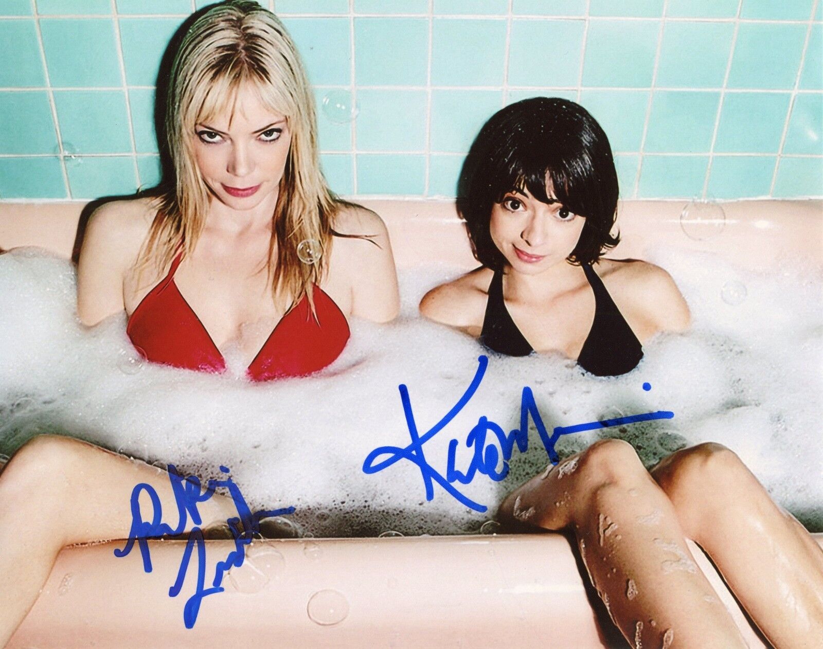 RIKI LINDHOME & KATE MICUCCI Auth Hand-Signed Garfunkel and Oates