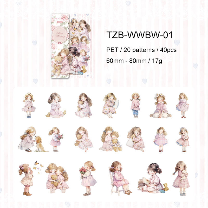 PET Sticker - Doll Room Series Kawaii Character 