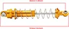AMK Front and Rear Metal Shock for 1/10 RC Crawler TRX4 TRX6 SCX10 Truck Parts Aluminum Alloy RC Crawler car Upgrades Accessories（4pcs，Yellow ）