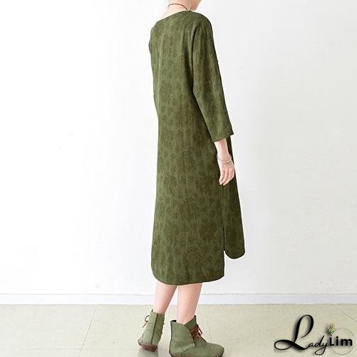 fall grass green cotton dresses plus size linen maxi dress