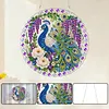 Special Shaped Acrylic Diamond Painting Kit Peacock 25cm Round Pendant