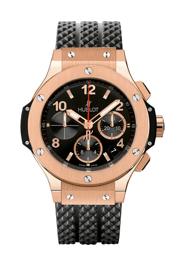 HUBLOT 18K Rose Gold 44mm Chronograph Matte Black Dial