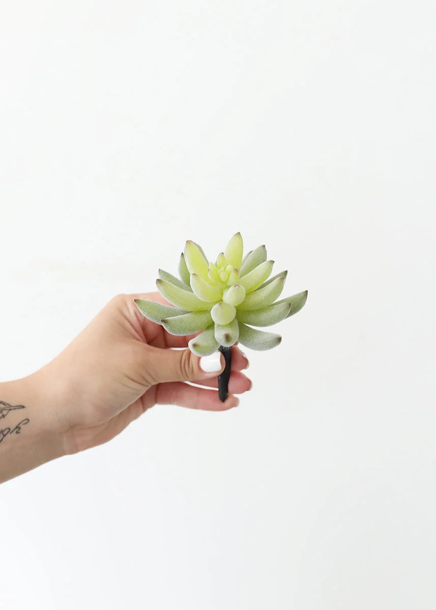 Artificial Flocked Succulents Agave Cactus - 4"