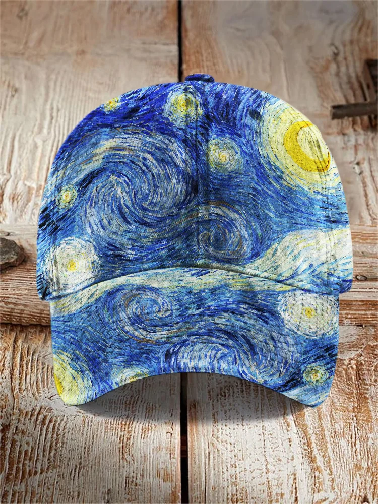 Comstylish Starry Night Inspired Vintage Washed Cap