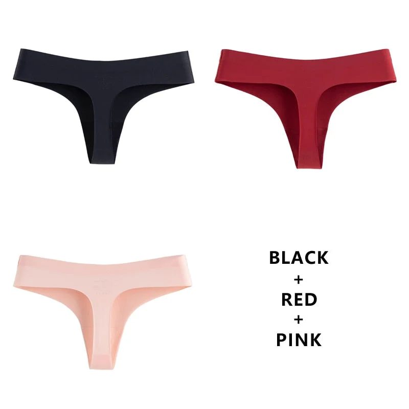 CINOON 3Pcs/Lot Sexy Women Thongs G String Seamless Panties Low-Rise T-back Comfortable Lingerie Female Underwear Drop Shipping