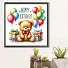 (40*40cm)Bear - Round Partial AB Drill Diamond Painting