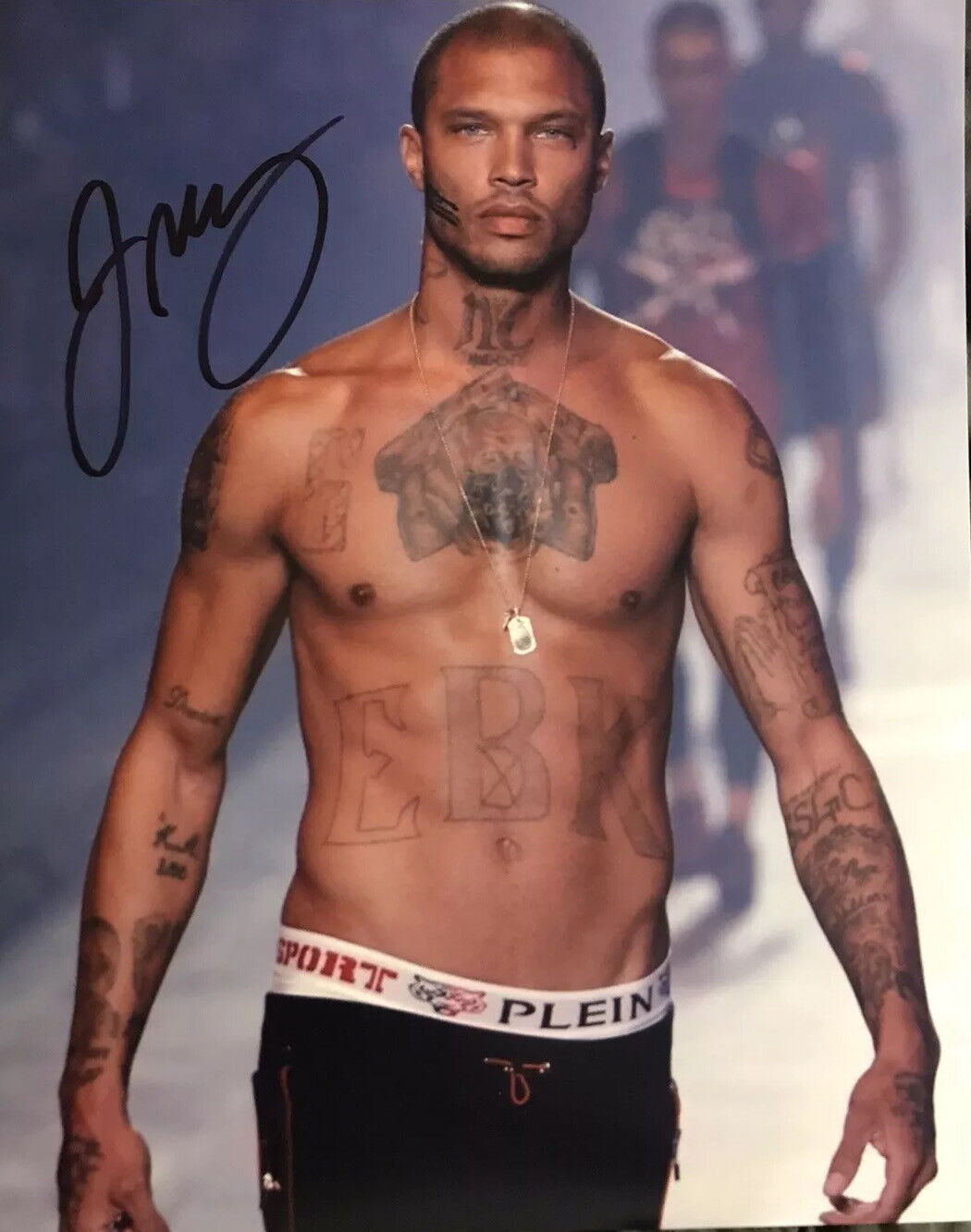 Jeremy Meeks signed Autographed 8x10 Photo Poster painting Sexy Male Model Shirtless