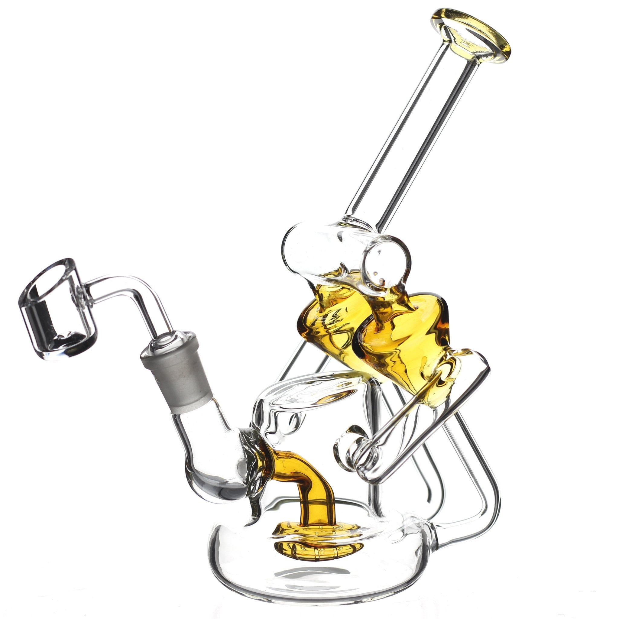 The Double Up On Function Scope With Multi Slitted Showerhead Recycler Dab Rig Glass Mini Bong