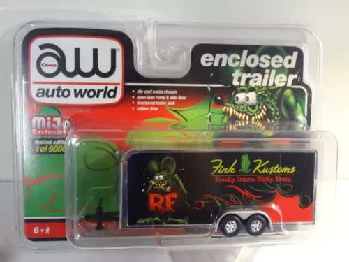 Dronehint 2021 AUTO WORLD RAT FINK KUSTOMS ENCLOSED TRAILER MIJO EXCLUSIVE Toy