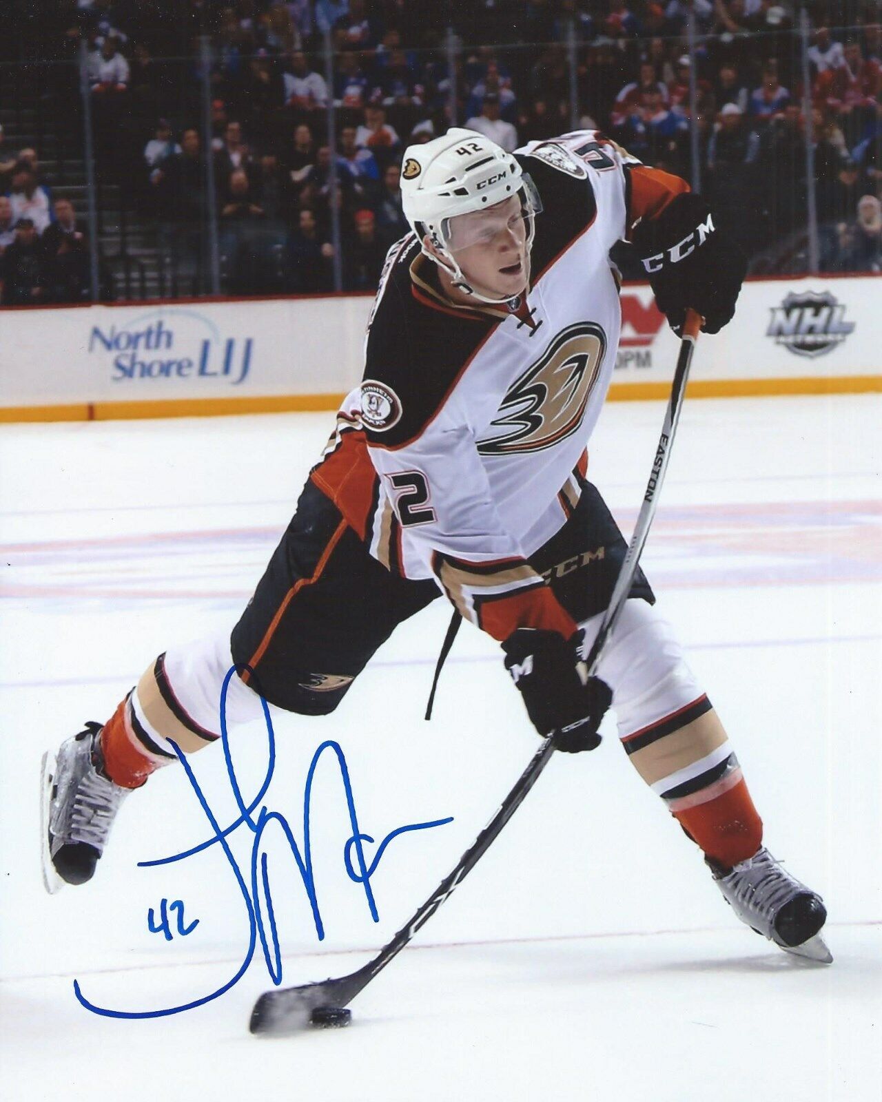 Josh Manson Signed 8x10 Photo Poster painting Anaheim Ducks Autographed COA D