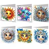 6 stücke sun diy diamant kunst grußkarten dankkarten und feiertagssegen