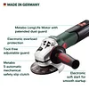Metabo WEV15-125 HT Lock-On 13.5 Amp 2,800-9,600 rpm Angle Grinder with Electronics and High Torque, 4.5"/5"